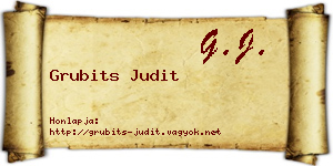 Grubits Judit névjegykártya